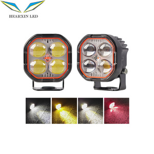 HearxinLED Super Bright Off-Road Car LED Work Light mini 40W Spotlight 5D White Yellow Red Motorcycle Headlight 12~60V