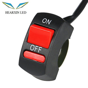 Motorcycle Handlebar Flameout Switch ON OFF Button for ATV Bike DC12V 10A Black Universal Start and Stop Switch Plastic