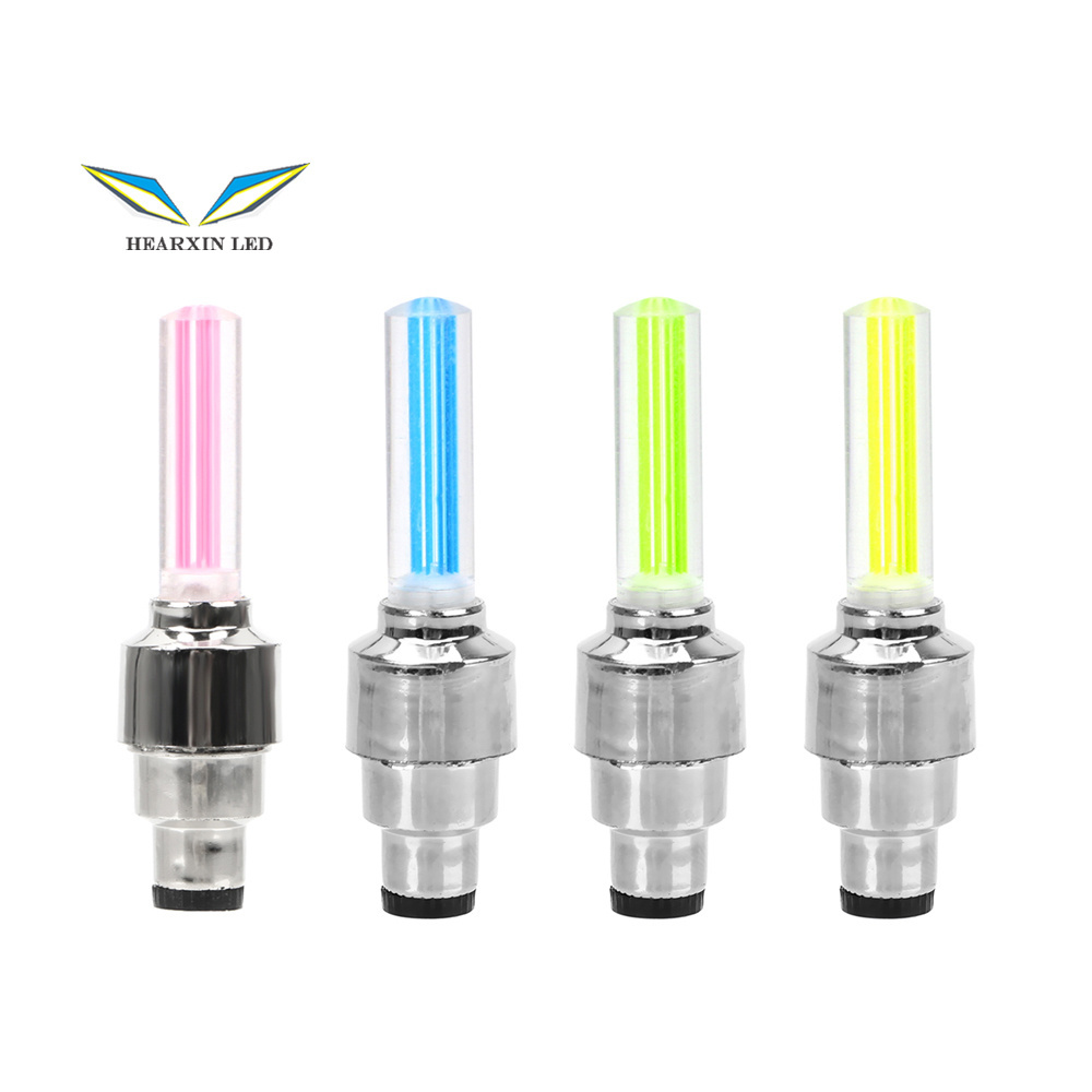 RGB Plastic Tire Valve  LED Flash For Car Bike Motorcycle Wheel Light Red Blue Green Yellow Colorful Bike LED Flash Wheel Light