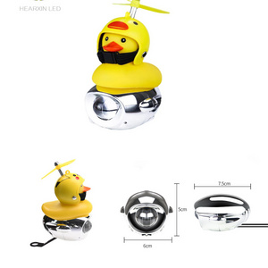 Cool Motorcycle LED Headlight Spot Light With broken wind Yellow Duck with Helmet High Low Beam Light Lamp Bulb Auxiliary Light