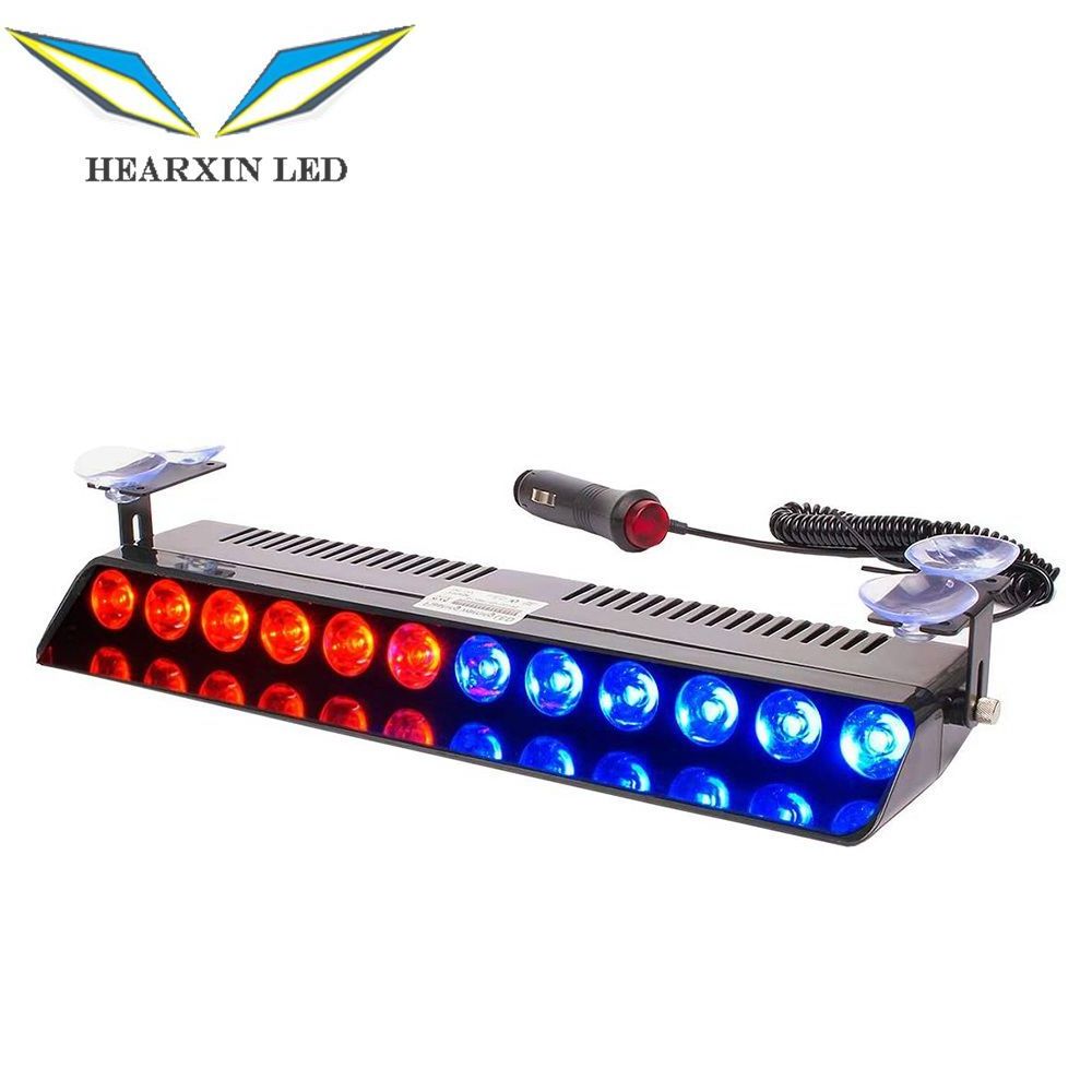 12V 9 LED Car Windshield Sucker installation Strobe Warning Light Car styling Flashing Emergency Signal lamp Flash lights