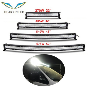 Bara LED 22 32 42 50 52'' Inch Curved LED Light Bar COMBO Led Work light 7D bar Driving Offroad Car Truck 4x4 SUV ATV 12V 24V