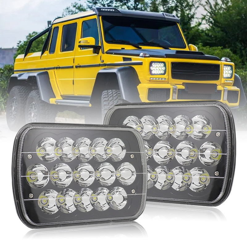 5x7 7inch Rectangular Led Headlight 4X4 Car Accessories DRL Auxiliary Lights For Motorcycles Truck Offroad SUV