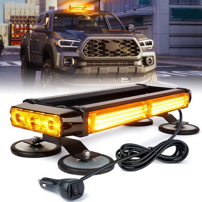 Truck 14" - 50" Inch 162W 54 LED Amber Four Side Traffic Advisor Strobe Emergency Flash Light Bar Vehicle Warning Light bar