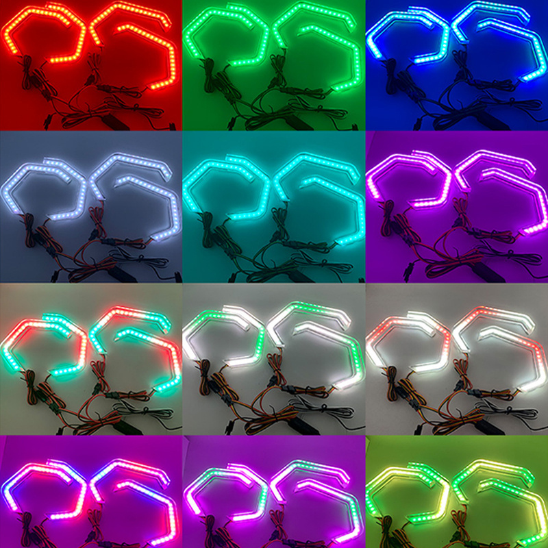 HearxinLED RGB LED Angel Eyes Halo Rings Light Kits Pre-facelift Car styling Fit F10 F13 F22 F30 F31 320i 328i