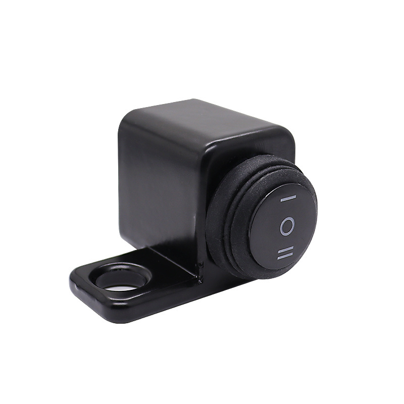 Universal 12V Motorcycle Switch 10mm Mirror Mount Motorcycle Headlight Hazard Brake Fog Lights ON-OFF-ON Switch Button