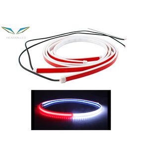 Car Interior Door Welcome Light LED Safety Warning Strobe Signal Lamp Strip 120cm Waterproof 12V Auto Decorative Ambient