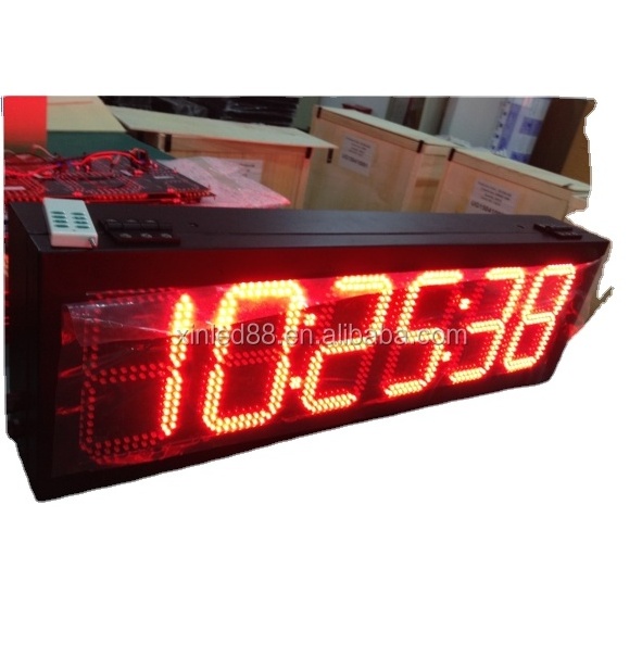 Best price indoor outdoor countdown time clock temperature 88:88 88:88:88 digital number led sign