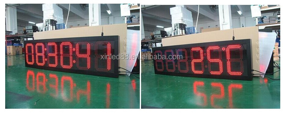 Hot-sale outdoor waterproof time clock 7 segment electronic digital led panel