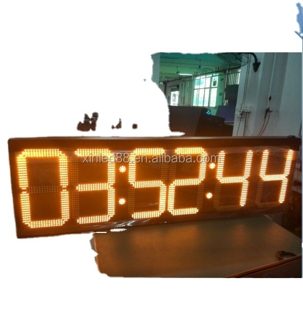 New product one side double sides time clock temperature 7 segment digital number led sign led display