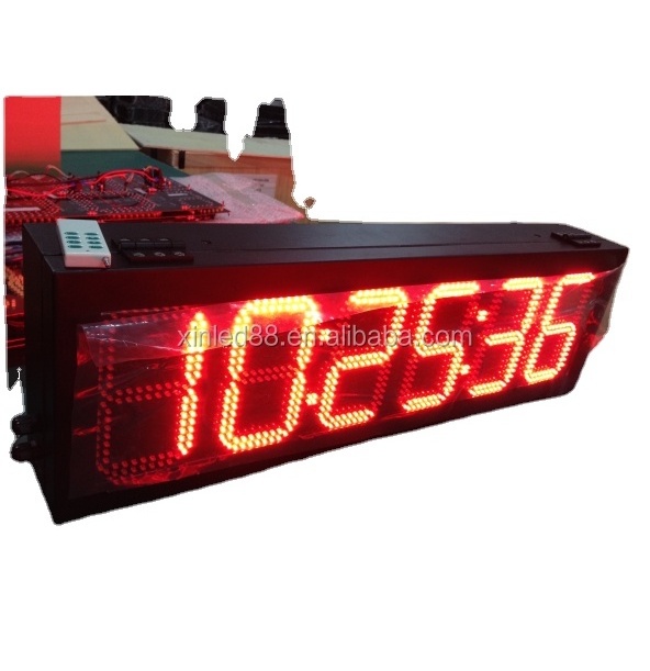 Best price indoor outdoor countdown time clock temperature 88:88 88:88:88 digital number led sign