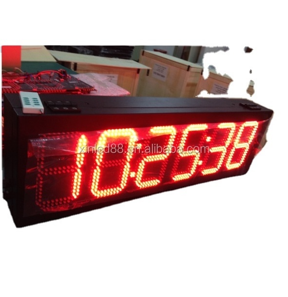 Best price indoor outdoor countdown time clock temperature 88:88 88:88:88 digital number led sign