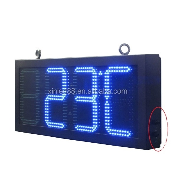 Best price indoor outdoor countdown time clock temperature 88:88 88:88:88 digital number led sign