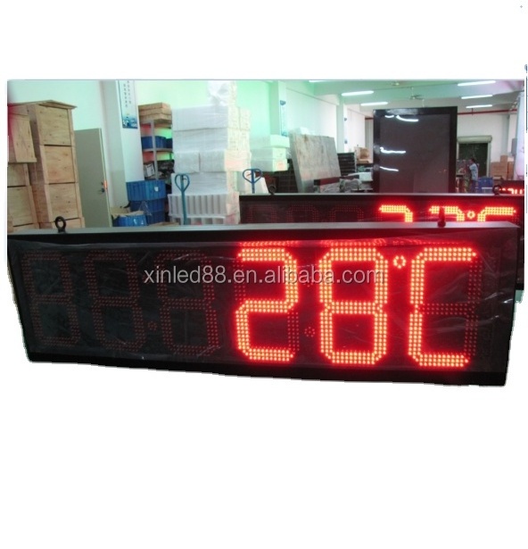 New product one side double sides time clock temperature 7 segment digital number led sign led display