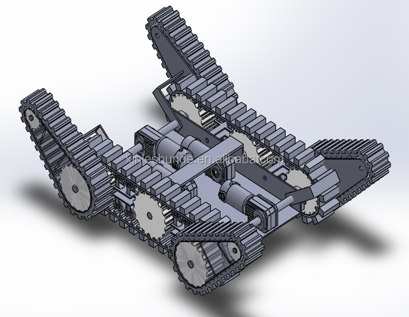 Small Robot Snowblower Rubber Track with Pulley