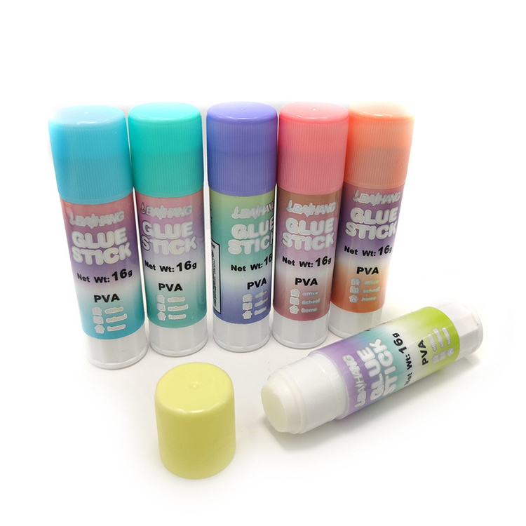 Wholesale school office pegamento small size stick glue tube 8g 16g 21g 36g Cute Glue Stick with display box