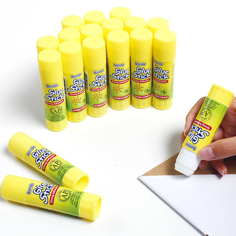 Custom logo 8g 9g 10g 16g 21g 26g 36g 40g adhesive PVP solid glue stick washable dry clear white non-toxic glue sticks for kids