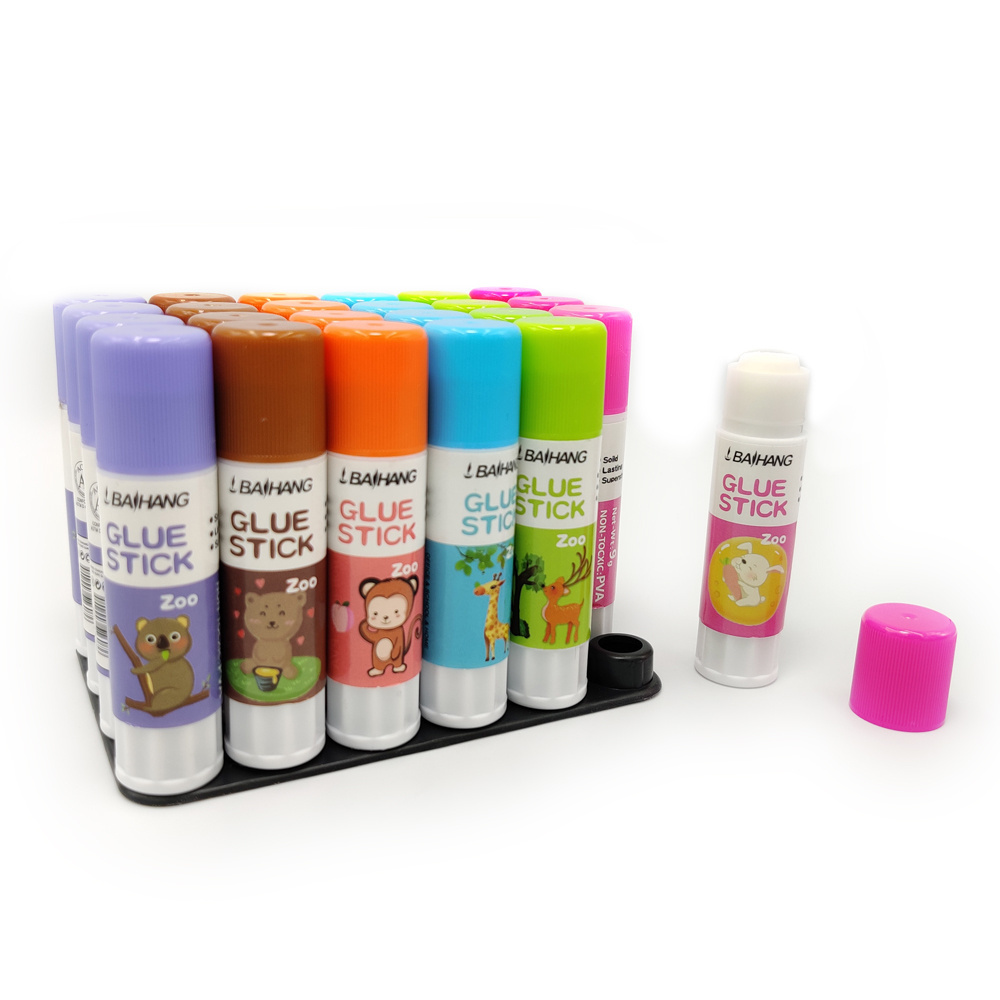 Best papelaria wholesale custom print logo artculos escolares glue non-toxic 9g PVA Glue Stick School for students kids