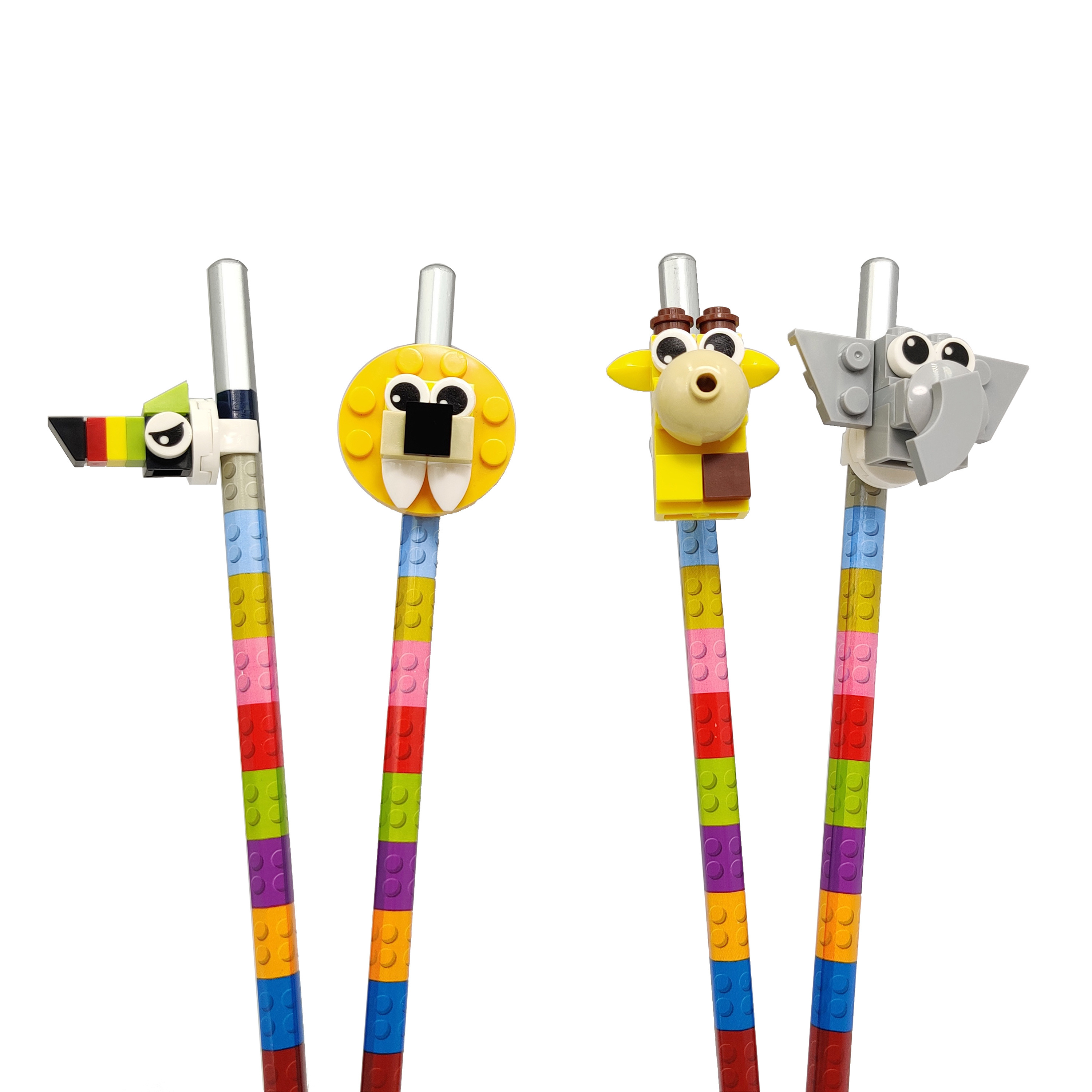 Patent design pencil supplies set wholesale pencil topper clips kawaii animal fancy pencil accessories cute Korean Stationery