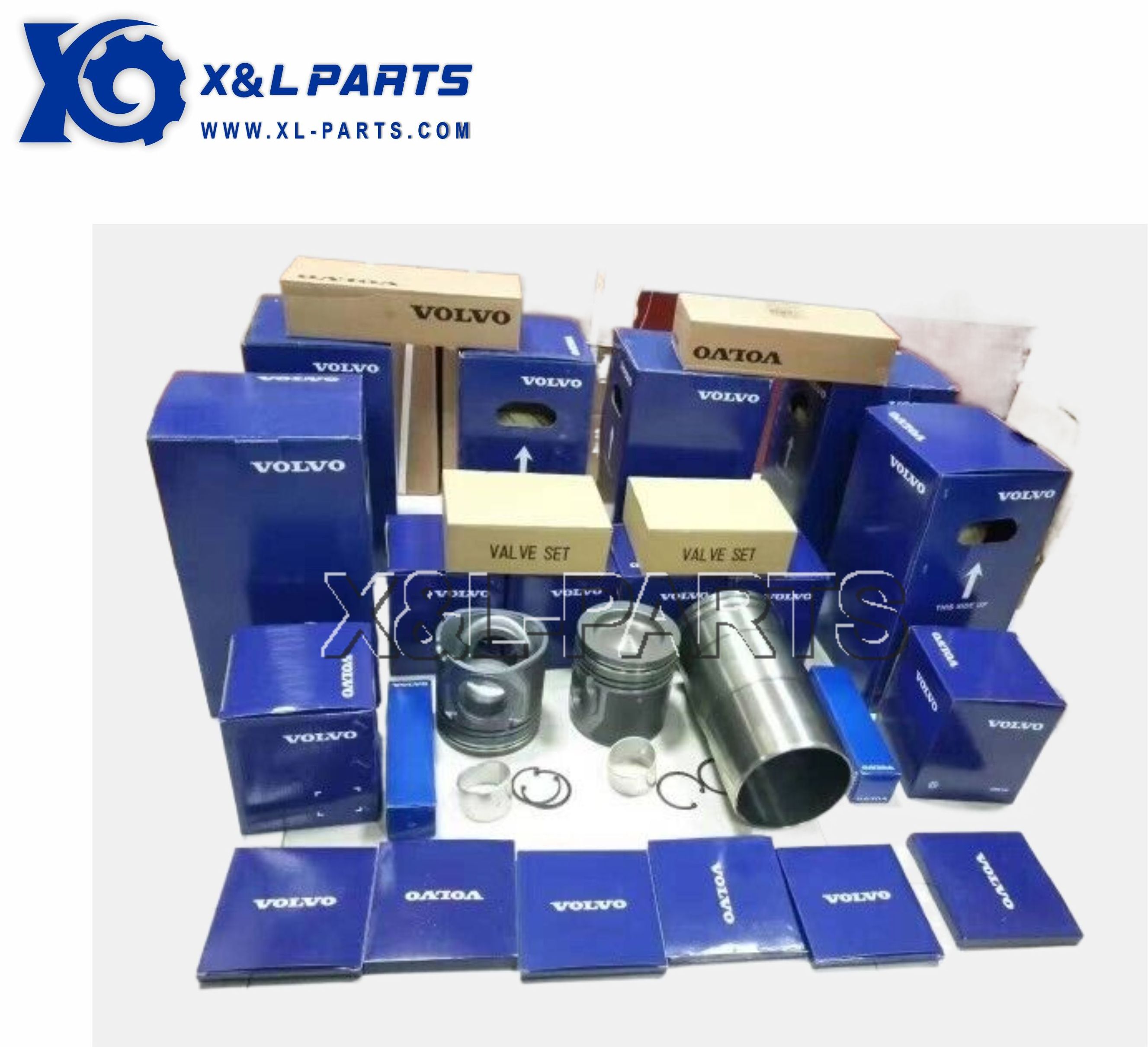 X&L D12D D13F Diesel Engine Parts Piston Cylinder Liner Assembly Engine Overhaul Kit For Volvo 460 480 700