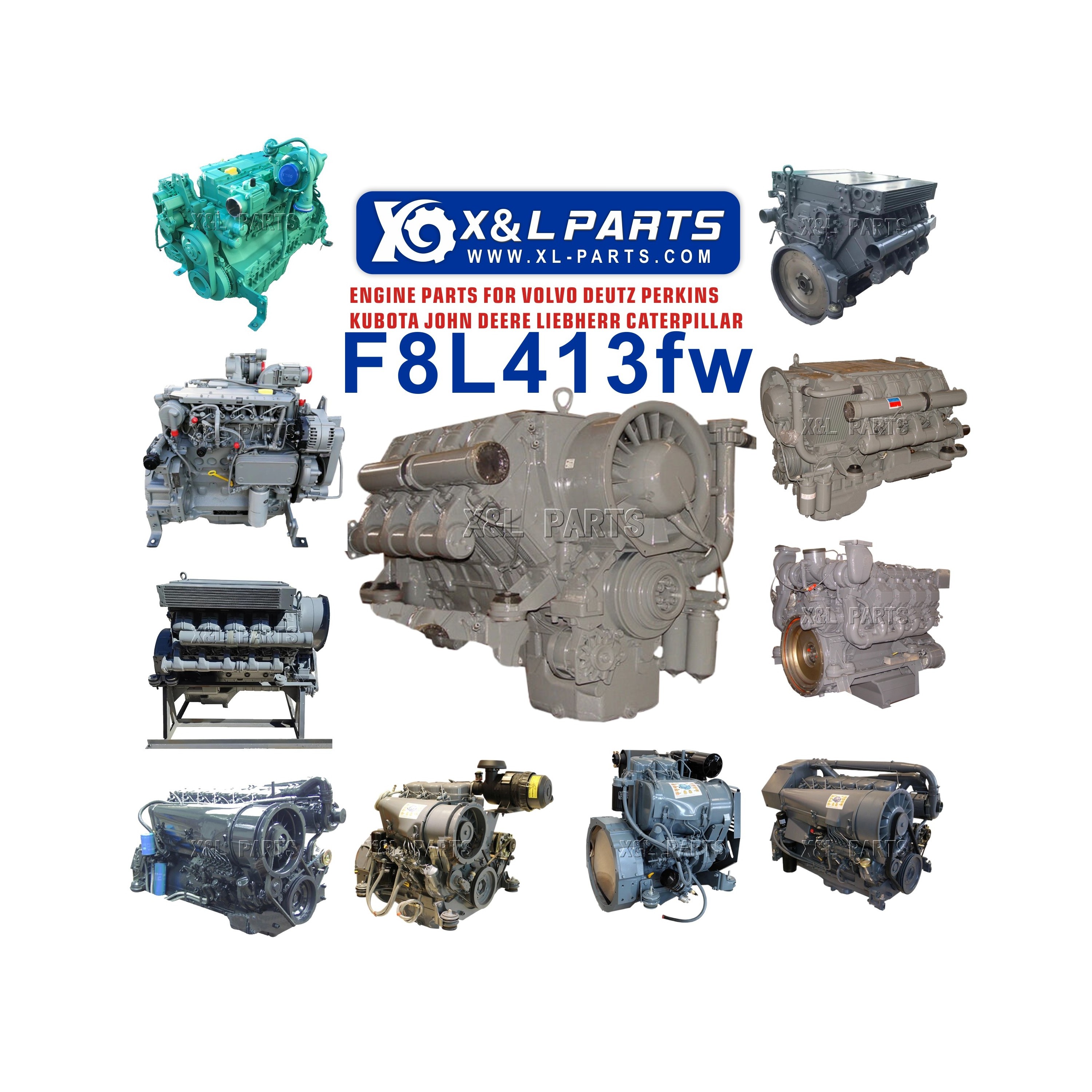 F8L413FW  Air Cool Diesel Engine  Air Cooled V8 Diesel Engine F8L413FW For Deutz Construction Machinery