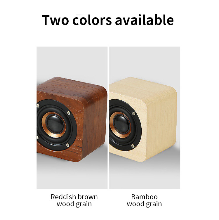 Portable Wooden Bt Outdoor Wireless Subwoofer Bass Blue Tooth Mini  Bluetooth Music Speakers For Smart phone Laptop