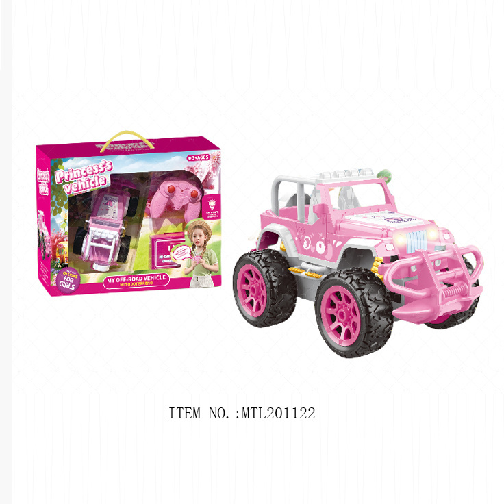 Latest Design Beauty Doll 4 Channels Radio Control Car Pink Remote Control Cars Toy Princess Rc Car With Light For Girls Kids