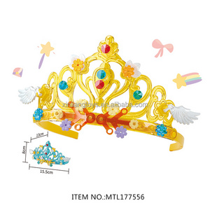 2023 New Educational Girl Toy Plastic Princess Crown Toys Diy Princess Crown Toys for Girls