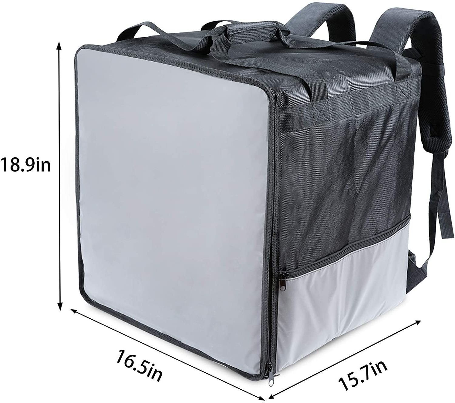 Recycle safe large insulated thermal motorcycle food delivery bag custom for car with led screen