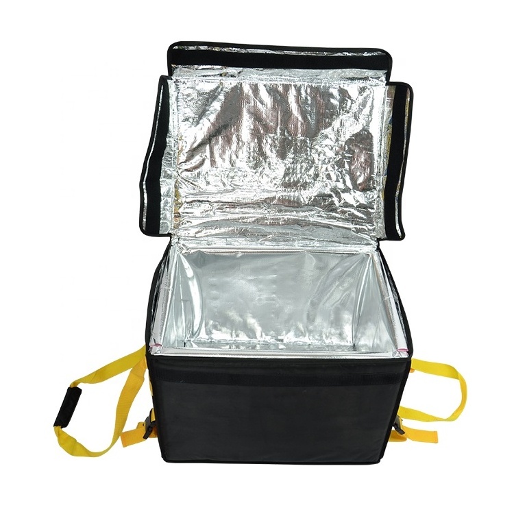 Customized XPS Aluminum foil  waterproof deliveroo pizza food delivery bag backpack for bike motorcycle