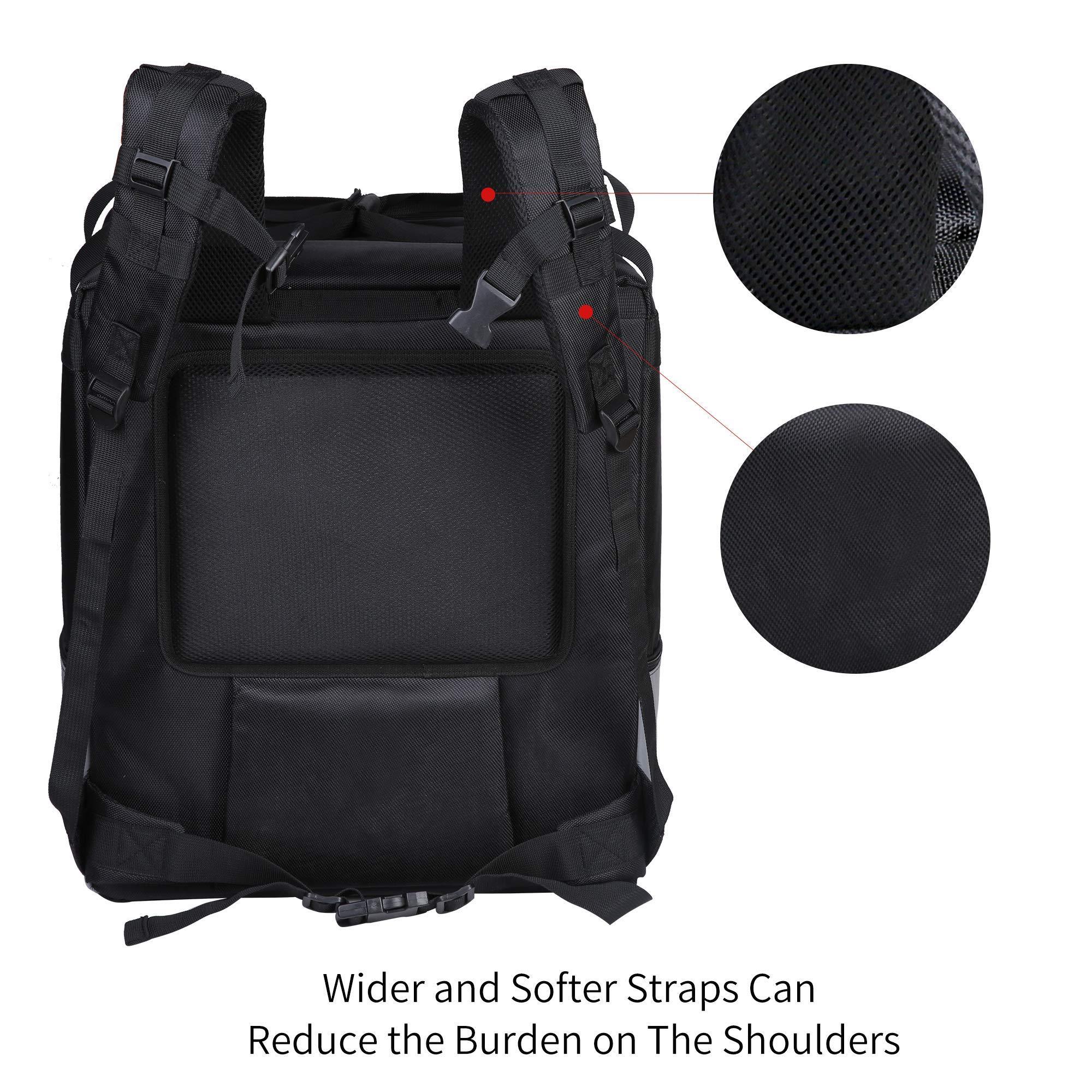 Recycle safe large insulated thermal motorcycle food delivery bag custom for car with led screen