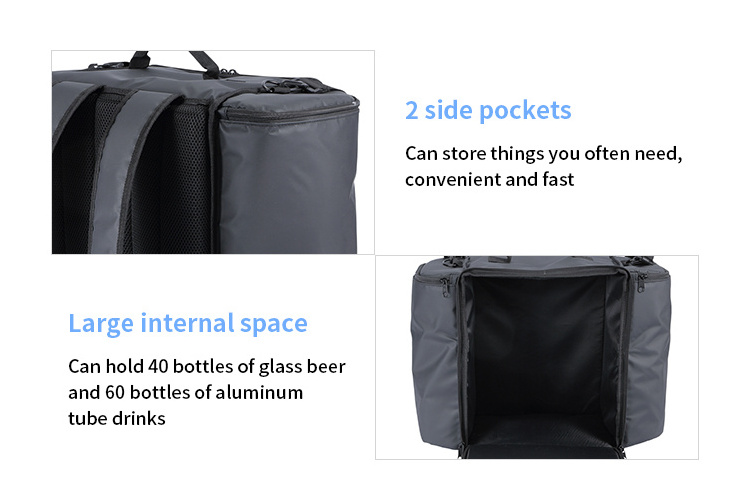 Elevate Your Delivery Game: Modern and Stylish Insulated Food Carrier Backpack Customized Insulated Bag Waterproof Lunch Bag