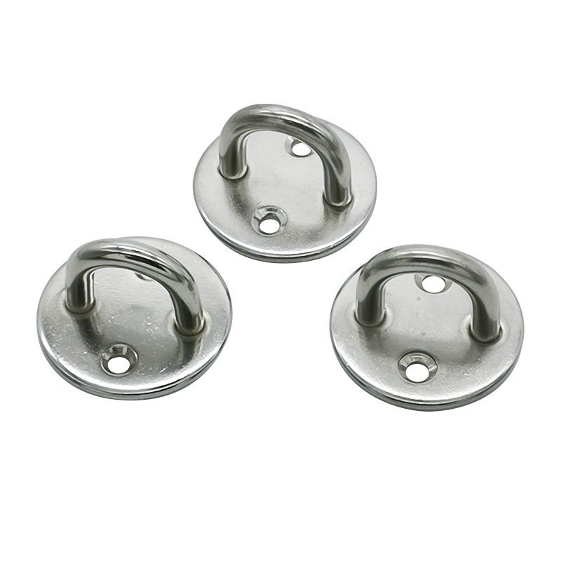 Marine Boat Hardware 304/316 Stainless Steel 5mm/6mm/8mm Pad Eye Plate Round Eye Pad Plate