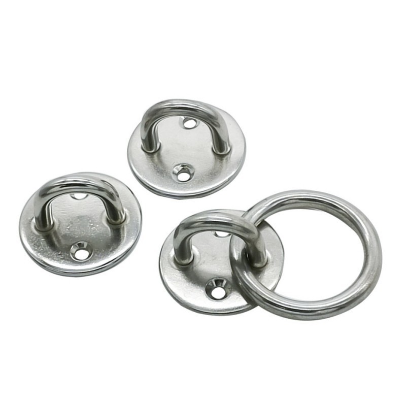 Rigging Hardware Round Eye Plat With Ring Ss304 Anchor Mount Great For Yoga Swings Hammocks