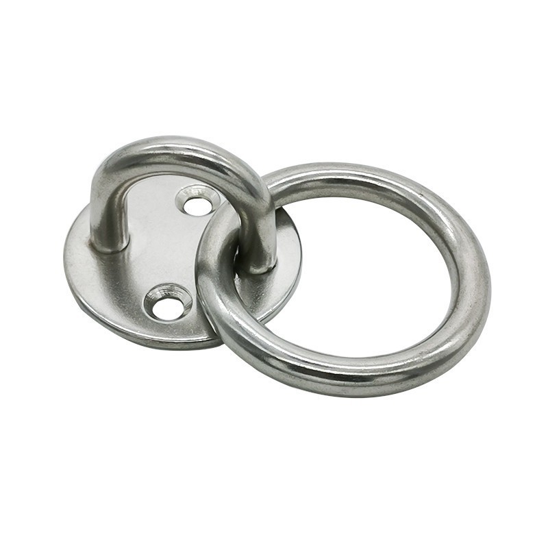 Rigging Hardware Round Eye Plat With Ring Ss304 Anchor Mount Great For Yoga Swings Hammocks