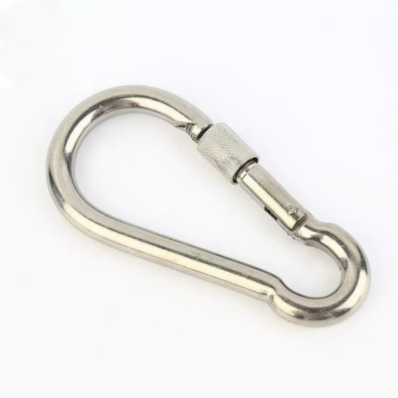 Rigging Hardware Lock Hook Carabiner Ss304 7x70mm Spring Snap Hook Carabiner