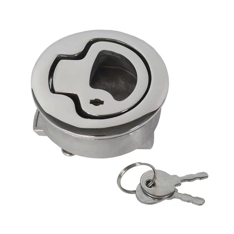 316 Stainless Steel Boat Cabinet Marine Deck Hatch Hasp Lock with Lift Key