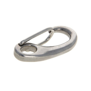 Stainless Steel 304/316 Carabiner Egg Shaped Spring Gate Clip Snap Hooks