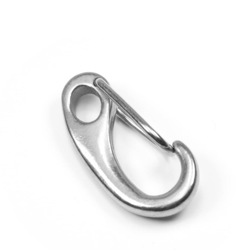 Stainless Steel 304/316 Carabiner Egg Shaped Spring Gate Clip Snap Hooks