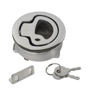 316 Stainless Steel Boat Cabinet Marine Deck Hatch Hasp Lock with Lift Key