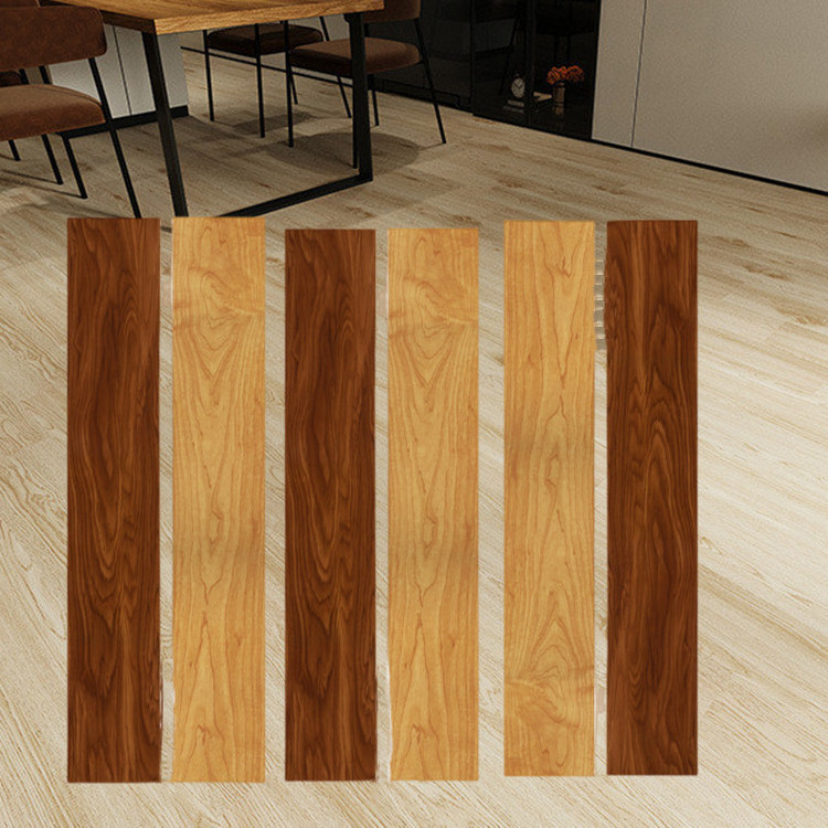 luxury ECO OEM ODM  Wood Grain Parquet Effect Glue Down Wooden Vinyl Planks Tile PVC Floor for House