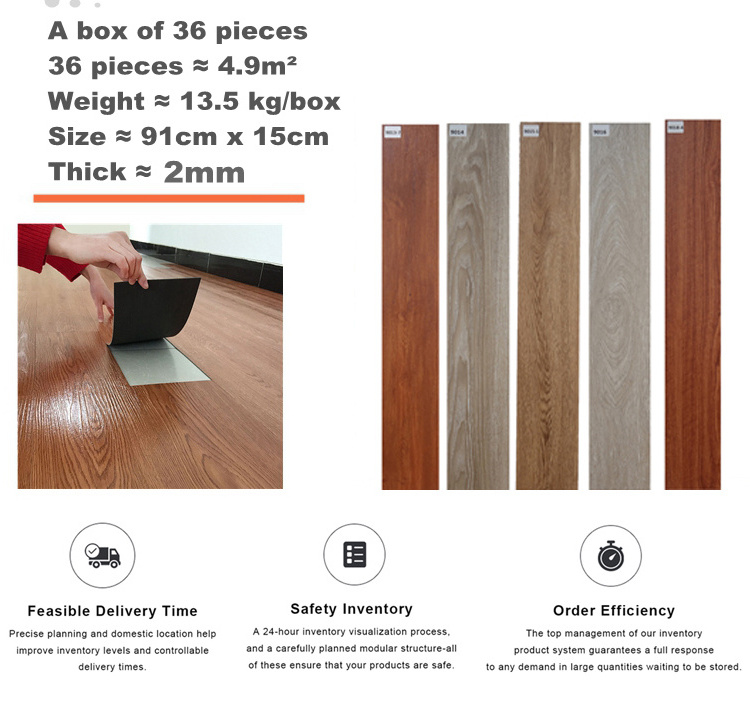 Wooden Flooring Vinyl Luxury Texture Pvc Sale Simple Stone Wood peel & stick vinyl floor tiles