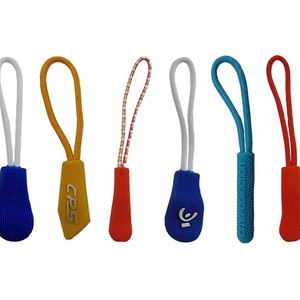 Custom shaped garment's rubber zip puller/zipper sliders pvc zipper