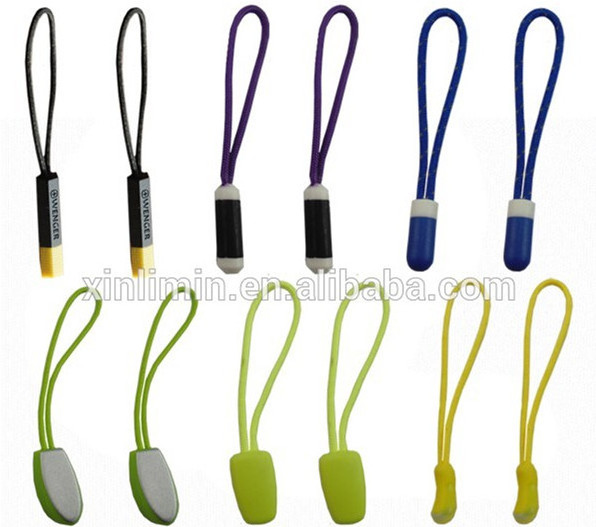 Custom shaped garment's rubber zip puller/zipper sliders pvc zipper