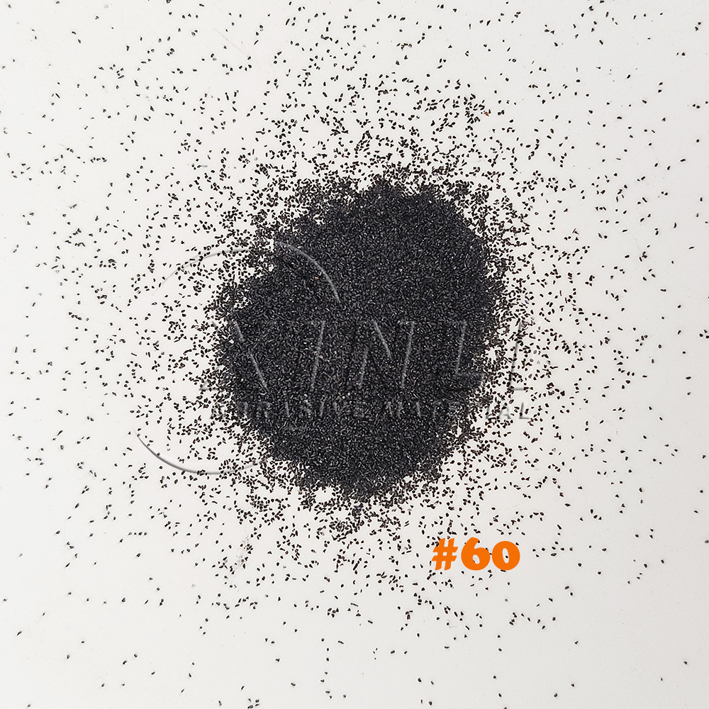 Blasting Media Black Corundum Grits #60 Black Aluminum Oxide Abrasive Black Fused Alumina Grain For Dry Blasting Sand Blaster