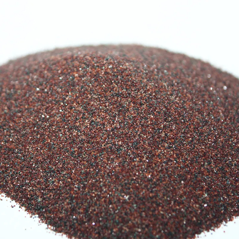 Sand Blasting Abrasives Garnet Sand Garnet Stone 80 Mesh 120 Mesh Grit Blasting Price Water Jet Cutting Abrasive Garnet Sand