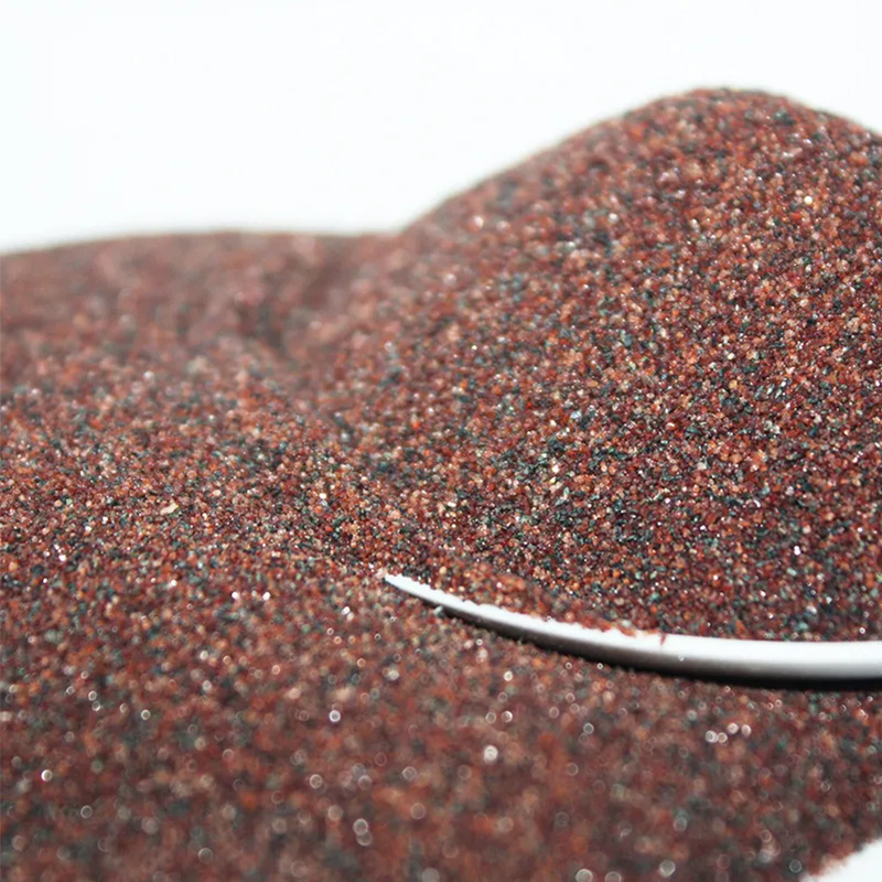 Sand Blasting Abrasives Garnet Sand Garnet Stone 80 Mesh 120 Mesh Grit Blasting Price Water Jet Cutting Abrasive Garnet Sand