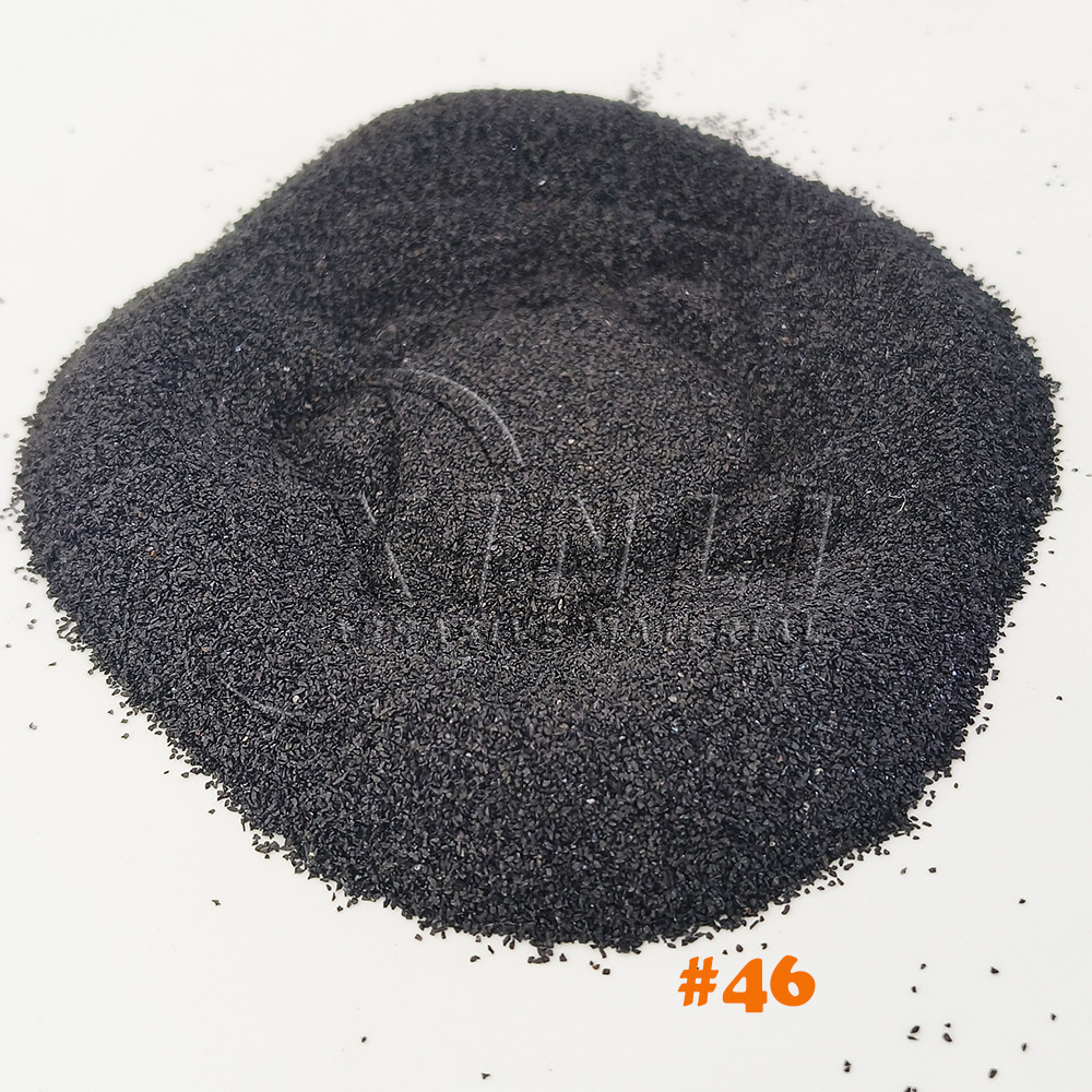 High Finish Black Corundum Abrasive Black Fused Alumina #46 Black Aluminum Oxide Used Used for Anti-Skid Pavement