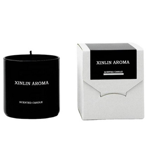 Aroma Fragrance Classic Aroma Naturals Meditation Practice Black Glass Jar Party Candles for Home