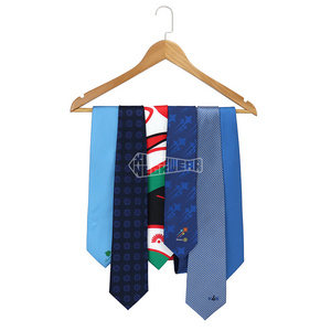 Real Silk Neck Tie Manufacturers Custom Microfibre Ties Logo Neckties For Men Business Custom Blue